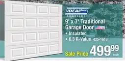 Menards 9' x 7' Traditional Garage Door offer