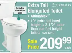 Menards Extra Tall Elongated Toilet offer