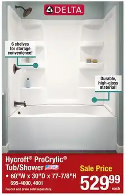 Menards Delta Hycroft ProCrylic Tub/Shower offer