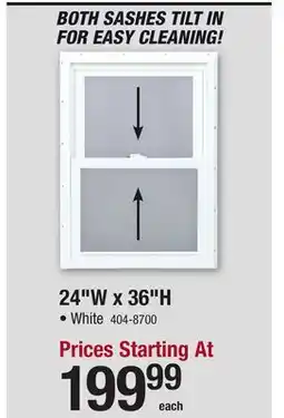 Menards 24W x 36H DOUBLE HUNG offer