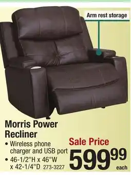 Menards Morris Power Recliner offer