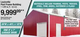 Menards Louisville Post Frame Building offer