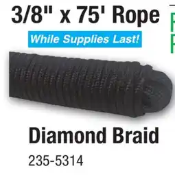 Menards 3/8 x 75' Rope Diamond Braid offer
