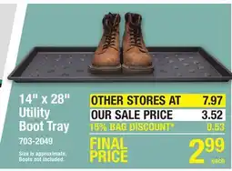 Menards 14 x 28 Utility Boot Tray offer