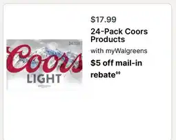 Walgreens 24-Pack Coors Products offer
