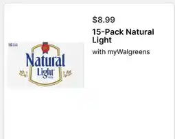 Walgreens 15-Pack Natural Light offer