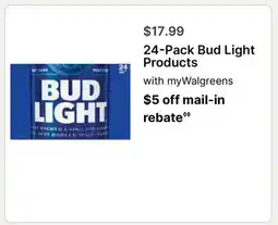 Walgreens 24-Bud Light Products offer