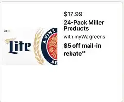 Walgreens 24-Pack Miller Products offer