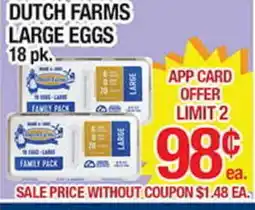 Torres Supermercado DUTCH FARMS LARGE EGGS offer