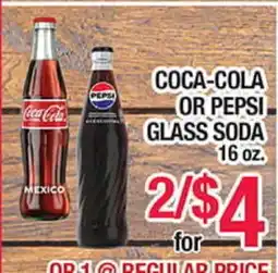 Torres Supermercado COCA-COLA OR PEPSI GLASS SODA offer