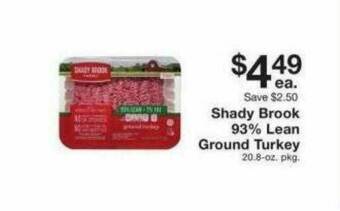 Fairway Store Market Shady Brook 93% Lean Ground Turkey offer