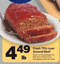 Save a Lot Fresh 73% Lean Ground Beef offer