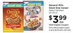 Kroger General Mills Giant Size Cereal offer