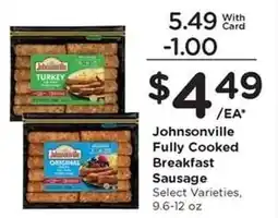 Kroger Johnsonville Fully Cooked Breakfast Sausage offer