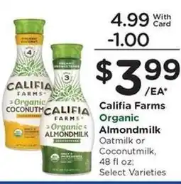 Kroger Califia Farms Organic Almondmilk offer