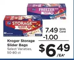 Kroger Kroger Storage Slider Bags offer