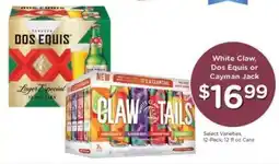 Kroger White Claw, Dos Equis or Cayman Jack offer