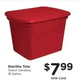Kroger Sterilite Tote offer