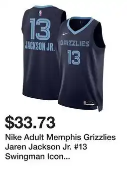 Dick's Sporting Goods Nike Adult Memphis Grizzlies Jaren Jackson Jr. #13 Swingman Icon Jersey offer