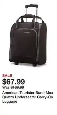 Kohl's American Tourister Burst Max Quatro Underseater Carry-On Luggage offer