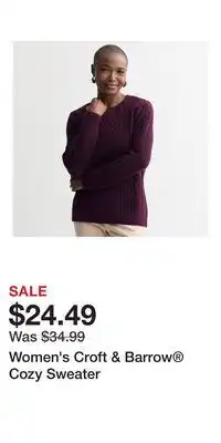 Kohl's Women's Croft & Barrow Cozy Sweater offer