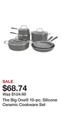 Kohl's The Big One 10-pc. Silicone Ceramic Cookware Set offer