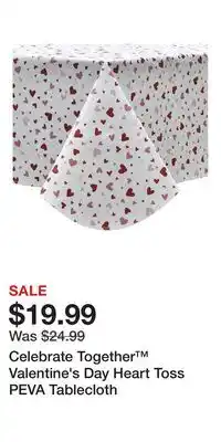 Kohl's Celebrate Together Valentine's Day Heart Toss PEVA Tablecloth offer