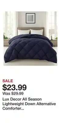 Kohl's Lux Decor All Season Lightweight Down Alternative Comforter Breathable Diamond Stitched offer