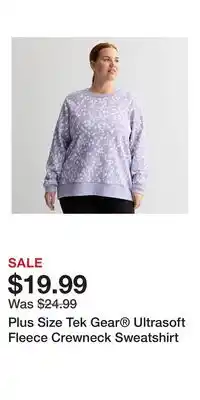 Kohl's Plus Size Tek Gear Ultrasoft Fleece Crewneck Sweatshirt offer