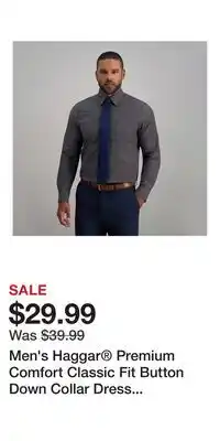 Kohl's Men's Haggar Premium Comfort Classic Fit Button Down Collar Dress Shirt offer