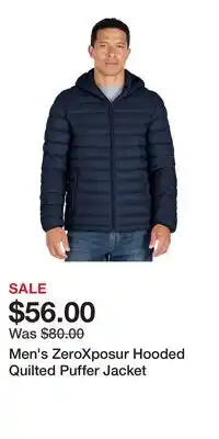 Kohl's Men's ZeroXposur Hooded Quilted Puffer Jacket offer