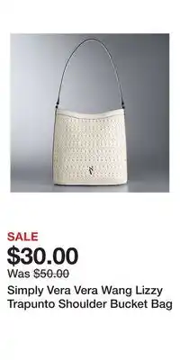 Kohl's Simply Vera Vera Wang Lizzy Trapunto Shoulder Bucket Bag offer
