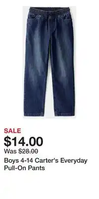 Kohl's Boys 4-14 Carter's Everyday Pull-On Pants offer