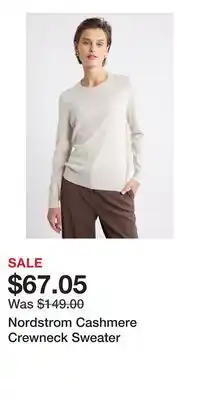Nordstrom Nordstrom Cashmere Crewneck Sweater offer