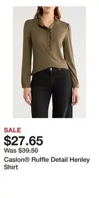 Nordstrom Caslon Ruffle Detail Henley Shirt offer