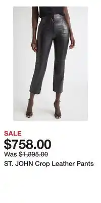 Nordstrom ST. JOHN Crop Leather Pants offer