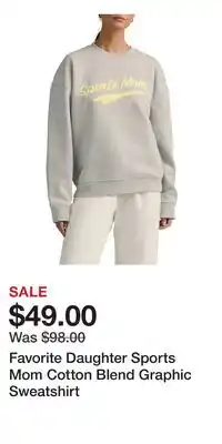 Nordstrom Favorite Daughter Sports Mom Cotton Blend Graphic Sweatshirt offer