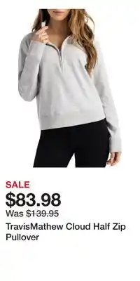 Nordstrom TravisMathew Cloud Half Zip Pullover offer