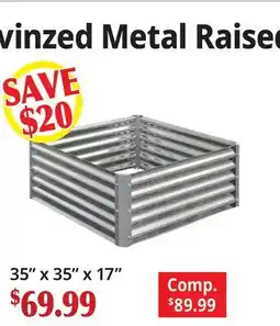 Ocean State Job Lot 35 x 35 x 17 Arrow Galvinzed Metal Raised Garden Beds offer