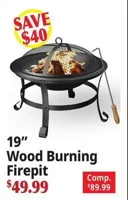 Ocean State Job Lot 19 Wood Burning Firepit offer