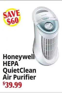 Ocean State Job Lot Honeywell HEPA QuietClean Air Purifier offer