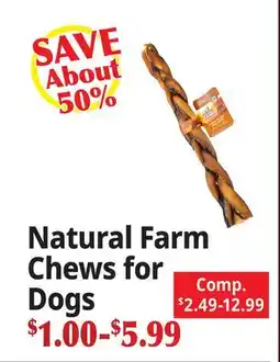 Ocean State Job Lot Natural Farm Chews for Dogs offer