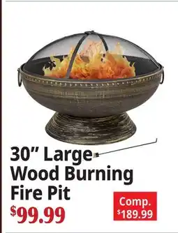 Ocean State Job Lot 30 Large Wood Burning Fire Pit offer