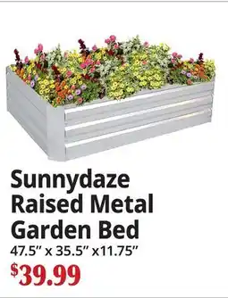 Ocean State Job Lot Sunnydaze Raised Metal Garden Bed offer