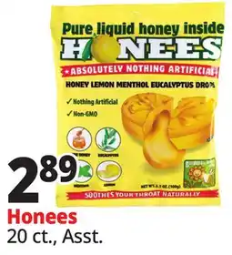 Ocean State Job Lot Honees Honey Lemon Menthol Eucalyptus Cough Drops 20 Count offer