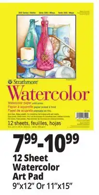 Ocean State Job Lot Strathmore 300 Series 9 x 12 Spiral Watercolor Pad 12 Sheets offer