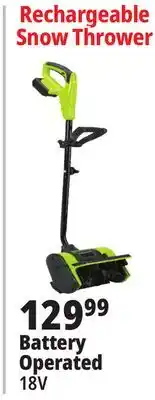 Ocean State Job Lot Turbulenz Cordless 18V Electric Snow Shovel offer