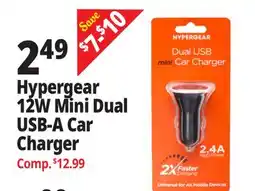 Ocean State Job Lot Hypergear 12W Mini Dual USB-A Car Charger offer