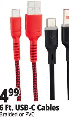 Ocean State Job Lot TechBunch USB Type-C Charging Cable 6' offer