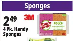 Ocean State Job Lot Scotch-Brite Ocelo Multi-Purpose 3M Sponges 4 Count offer
